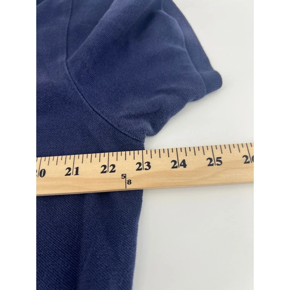 Polo Ralph Lauren Mens XL Custom Fit Navy Blue Short Sleeve Pique Polo Shirt